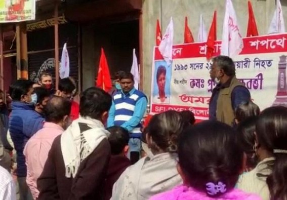 Martyr Pradeep Chakraborty’s 30th Martyr Day observed in Belonia, leaders paid homage